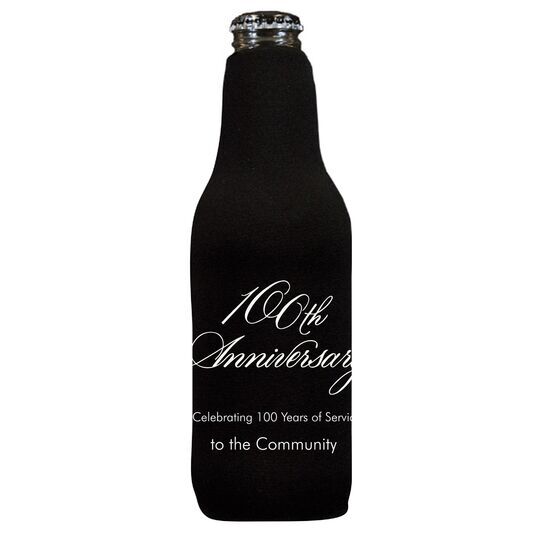 Elegant 100th Anniversary Bottle Huggers