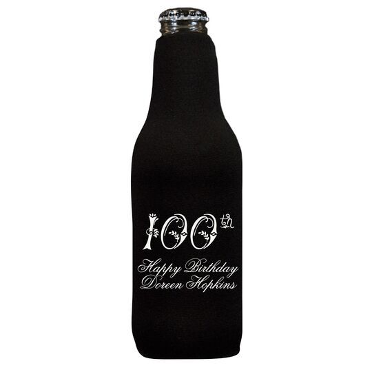 Elegant 100th Scroll Bottle Huggers