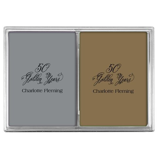 Elegant 50 Golden Years Double Deck Playing Cards