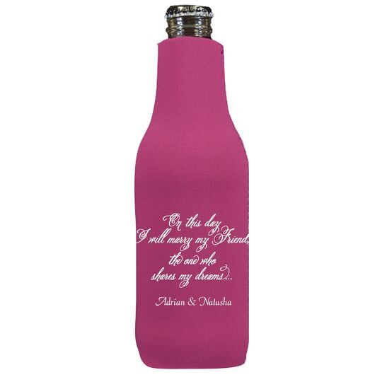 Elegant Marry My Friend Bottle Huggers