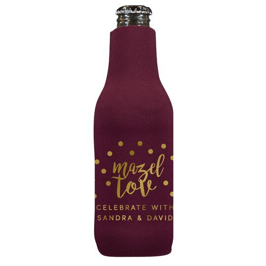 Confetti Mazel Tov Bottle Huggers