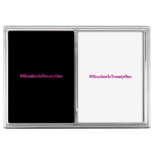 Create Your Hashtag Double Deck Playing Cards