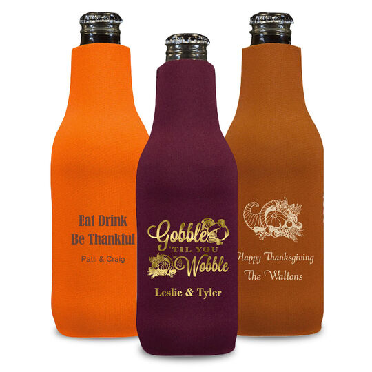 Brand Name Neoprene Zipper Bottle Koozies with Custom Logo