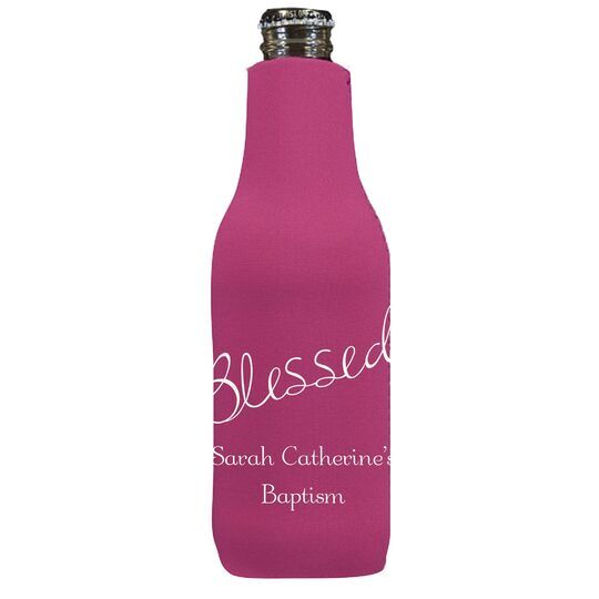 Expressive Script Blessed Bottle Huggers