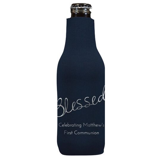 Expressive Script Blessed Bottle Huggers