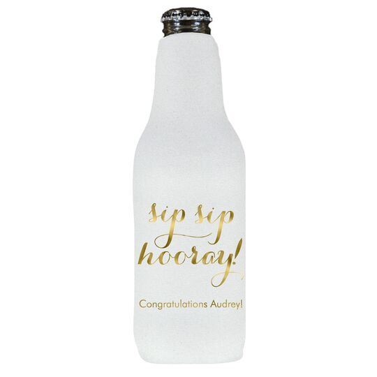 Elegant Sip Sip Hooray Bottle Huggers