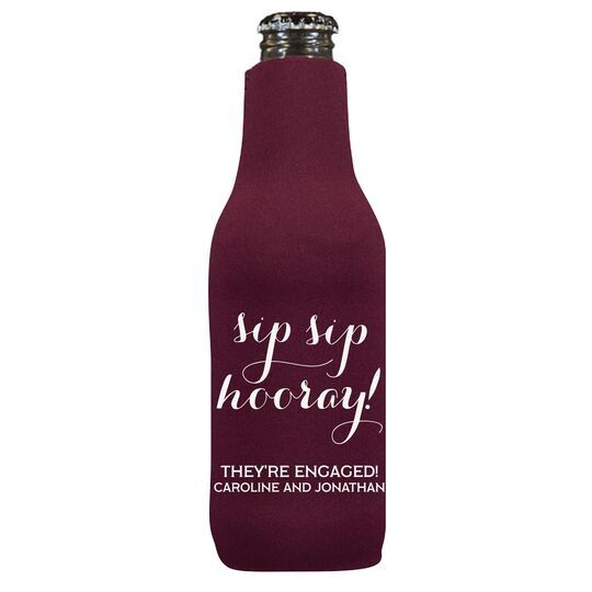 Elegant Sip Sip Hooray Bottle Huggers