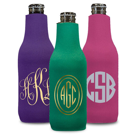 Design Your Own Monogram Bottle Huggers