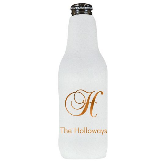 Elegant Initial Bottle Huggers