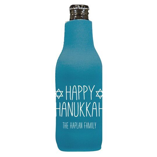 Hanukkah Jewish Stars Bottle Huggers