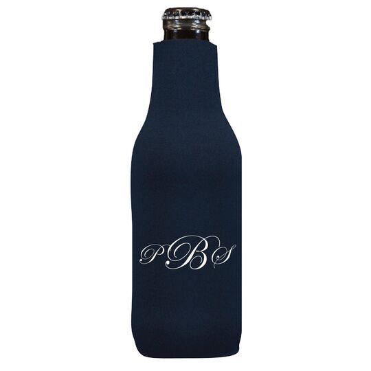 Elegant Script Monogram Bottle Huggers