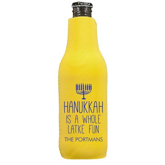 Latke Fun Hanukkah Bottle Huggers