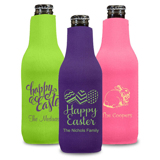 Personalized Beer Bottle Koozie with Zipper