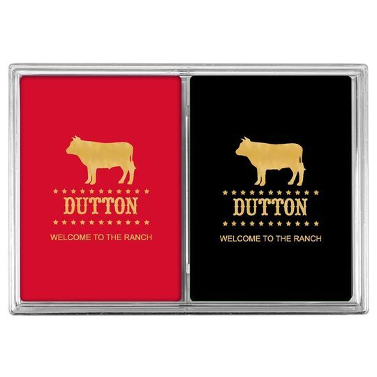 BBQ Cow Double Deck Playing Cards