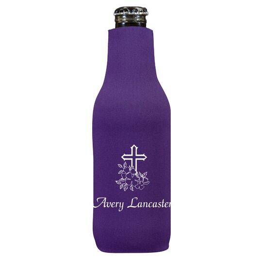 Floral Cross Bottle Huggers