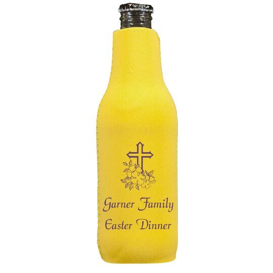 Floral Cross Bottle Huggers