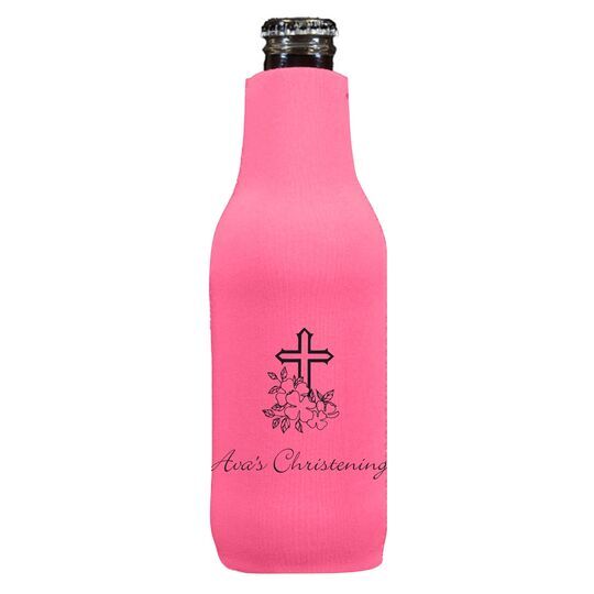 Floral Cross Bottle Huggers