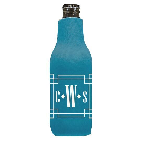 Greek Key Monogram Bottle Huggers