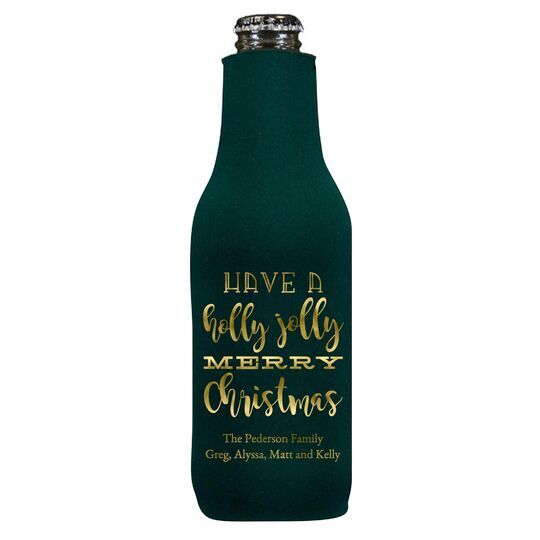 Holly Jolly Christmas Bottle Huggers