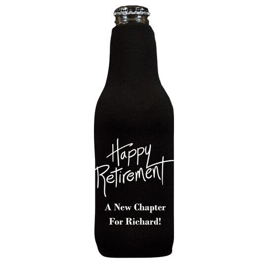 Fun Happy Retirement Bottle Huggers