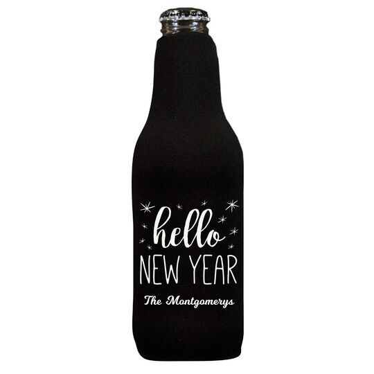 Hello New Year Bottle Huggers