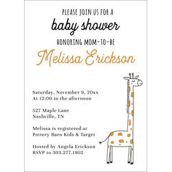 Giraffe Invitations