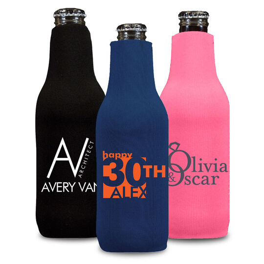 Custom Bottle Huggers with Your 1-Color Logo