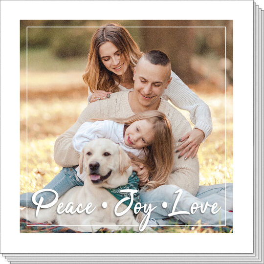 Peace Joy Love Photo Napkins