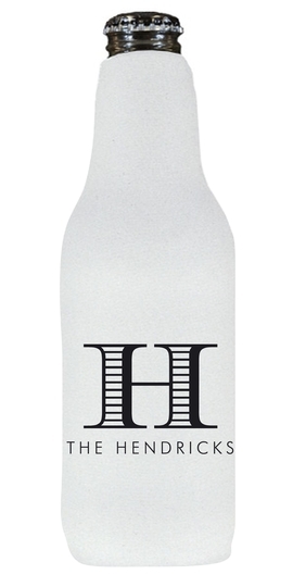 Striped Initial Bottle Huggers