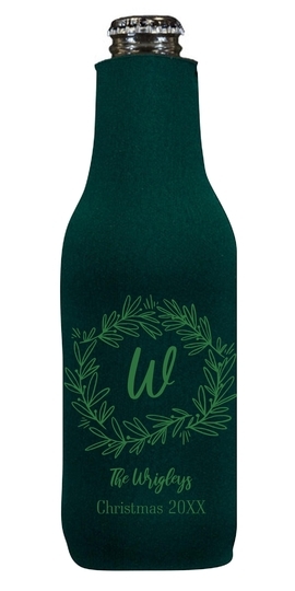Initial Wreath Bottle Huggers