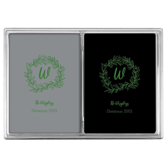 Initial Wreath Double Deck Playing Cards