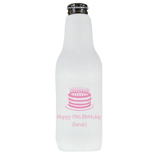 Sophisticated Birthday Cake Bottle Huggers