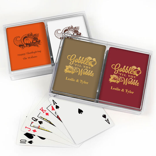 Design Your Own Thanksgiving Double Deck Playing Cards