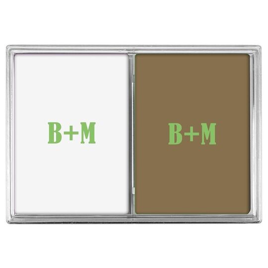 Large Initials Double Deck Playing Cards