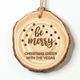 Confetti Dot Be Merry Real Wood Ornament Image 1 of 2