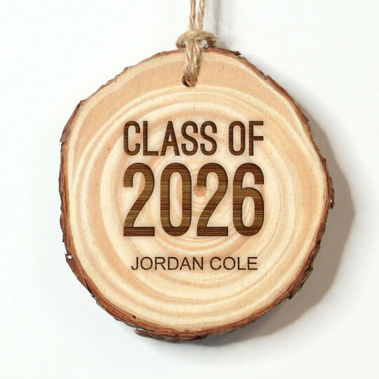 Proud Class of Real Wood Ornament