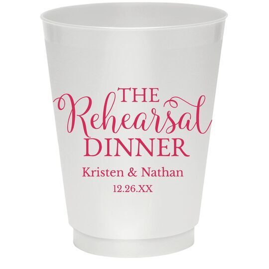 The Rehearsal Dinner Colored Shatterproof Cups