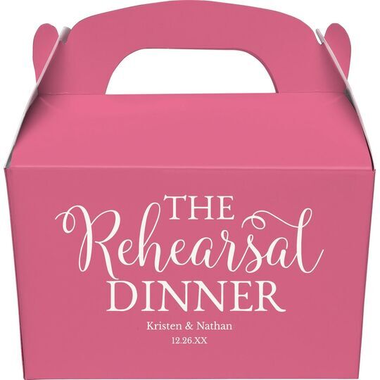 The Rehearsal Dinner Gable Favor Boxes