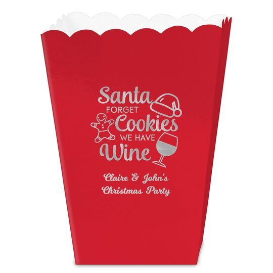 Santa Forget Cookies Mini Popcorn Boxes