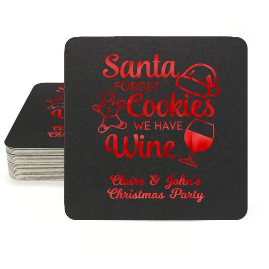 Santa Forget Cookies Square Coasters