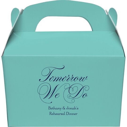 Tomorrow We Do Gable Favor Boxes