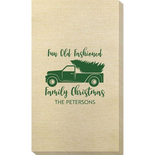 Fun Old Fashion Christmas Bamboo Luxe Guest Towels