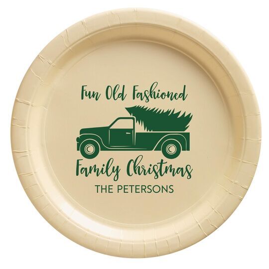 Fun Old Fashion Christmas Paper Plates