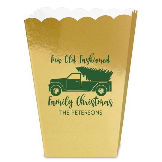 Fun Old Fashion Christmas Mini Popcorn Boxes