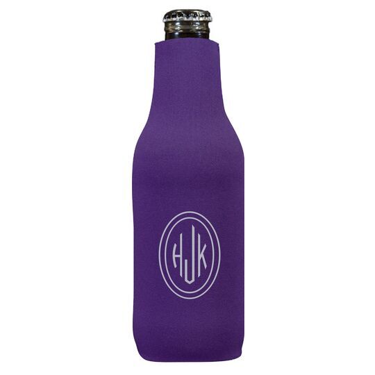 Outline Shaped Oval Monogram Bottle Huggers