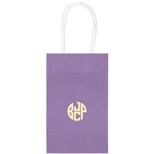 4 Initial Rounded Monogram Medium Twisted Handled Bags