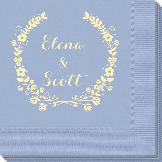 Floral Laurel Wreath Napkins